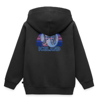Island - Kinder Premium Organic Hoodie - Schwarz - Hinten - AI Model Kid Male (0cm)