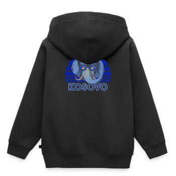 Kosovo - Kinder Premium Organic Hoodie - Schwarz - Hinten - AI Model Kid Male (0cm)
