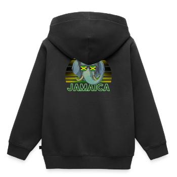 Jamaïque - Sweat Premium à capuche enfant bio - noir - Dos - AI Model Kid Male (0cm)