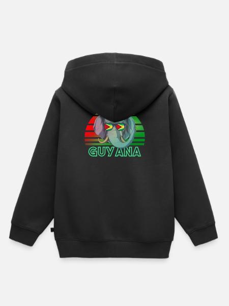 Guyana - Kinder Premium Organic Hoodie - Schwarz
