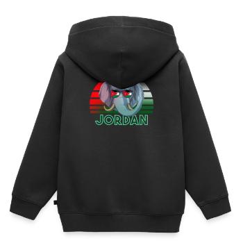 Jordanie - Sweat Premium à capuche enfant bio - noir - Dos - AI Model Kid Male (0cm)