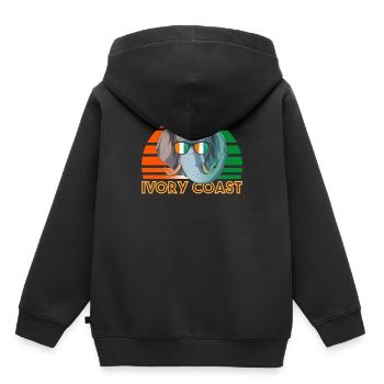 Ivory Coast - Kids Premium Organic Hoodie - black - Back - AI Model Kid Male (0cm)