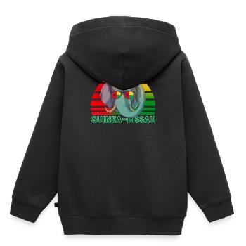 Guinée-Bissau - Sweat Premium à capuche enfant bio - noir - Dos - AI Model Kid Male (0cm)