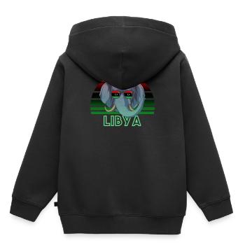 Libya - Kids Premium Organic Hoodie - black - Back - AI Model Kid Male (0cm)