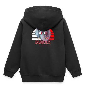 Malte - Sweat Premium à capuche enfant bio - noir - Dos - AI Model Kid Male (0cm)
