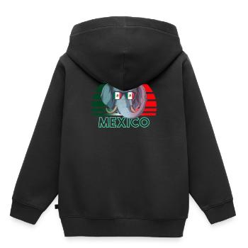 Mexiko - Kinder Premium Organic Hoodie - Schwarz - Hinten - AI Model Kid Male (0cm)
