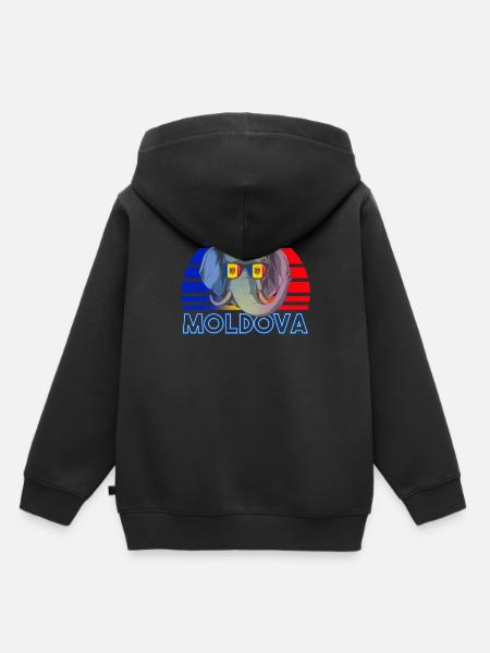 Moldawien - Kinder Premium Organic Hoodie - Schwarz