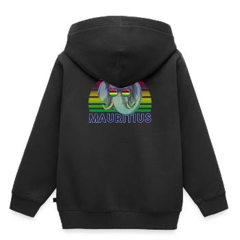 Mauritius - Kids Premium Organic Hoodie - black - Back - AI Model Kid Male (0cm)
