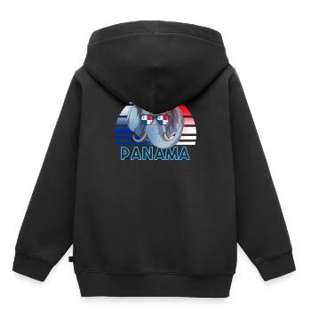 Panama - Sweat Premium à capuche enfant bio - noir - Dos - AI Model Kid Male (0cm)