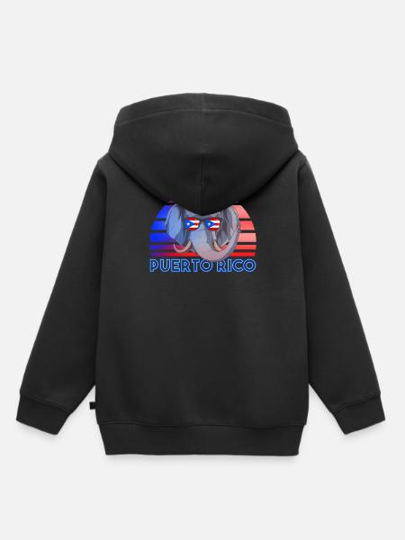 Puerto Rico - Kinder Premium Organic Hoodie - Schwarz