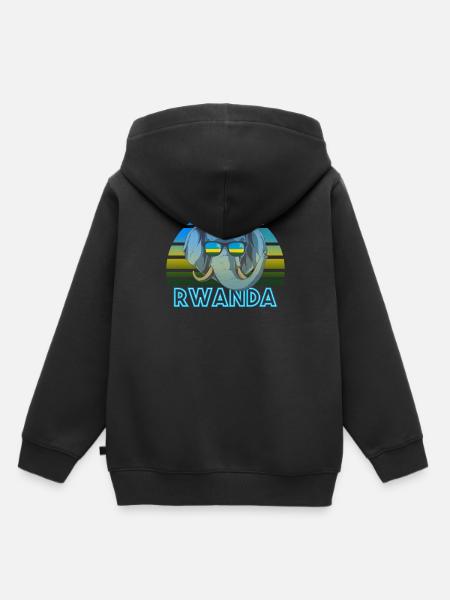 Ruanda - Kinder Premium Organic Hoodie - Schwarz