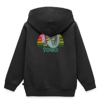 Togo - Sweat Premium à capuche enfant bio - noir - Dos - AI Model Kid Male (0cm)