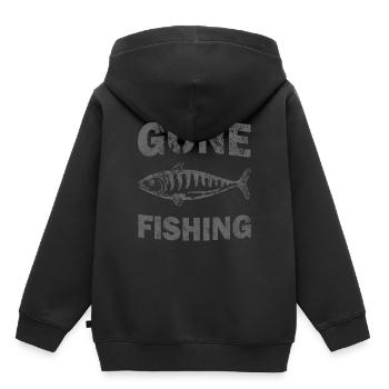 Génial Pêcheur en détresse Cadeaux Disparu Pêche - Sweat Premium à capuche enfant bio - noir - Dos - AI Model Kid Male (0cm)
