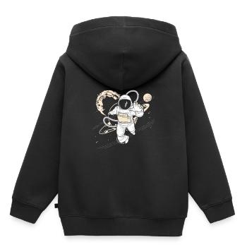 Outer Space Astronaut Planets Aircrafts Galaxy - Kids Premium Organic Hoodie - black - Back - AI Model Kid Male (0cm)