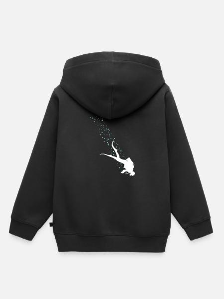 Awesome Scuba Diver Snorkeling Diving Ocean Deep - Sweat Premium à capuche enfant bio - noir