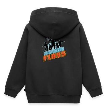 Trends Bewegung Bewegung Zahnseide Tanzen Geschenk tun - Kinder Premium Organic Hoodie - Schwarz - Hinten - AI Model Kid Male (0cm)