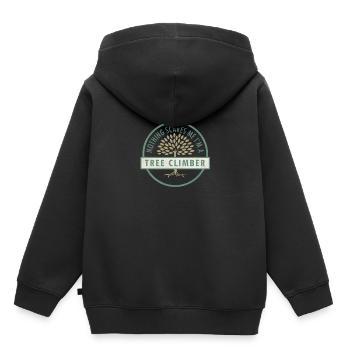 Tree Climbing Forestry Recreational Activity Tree - Kids Premium Organic Hoodie - black - Back - AI Model Kid Male (0cm)