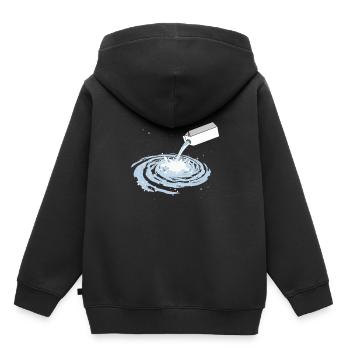 La Voie Lactée Galaxy Funny Pun Outerspace Universe - Sweat Premium à capuche enfant bio - noir - Dos - AI Model Kid Male (0cm)