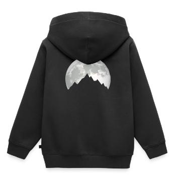 Nature Terre Mère Nature Voyage Alpinisme - Sweat Premium à capuche enfant bio - noir - Dos - AI Model Kid Male (0cm)