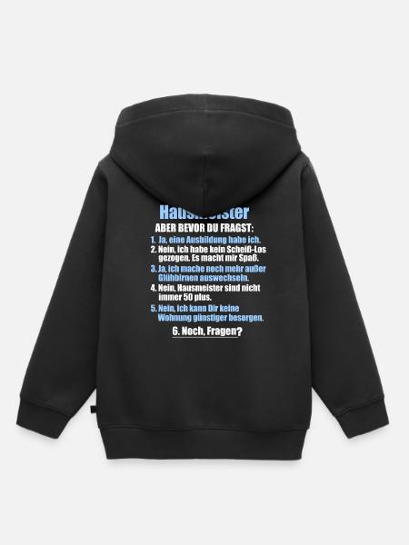 Beruf Hausmeister Arbeitssprüche Lustiges Sprüche - Kinder Premium Organic Hoodie - Schwarz