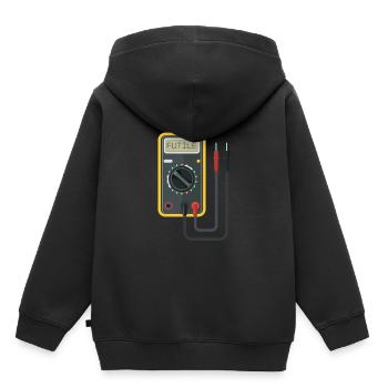 Electrical Electricity Tradesman Wiring - Kids Premium Organic Hoodie - black - Back - AI Model Kid Male (0cm)