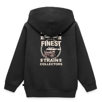 Locomotive de locomotive ferroviaire - Sweat Premium à capuche enfant bio - noir - Dos - AI Model Kid Male (0cm)