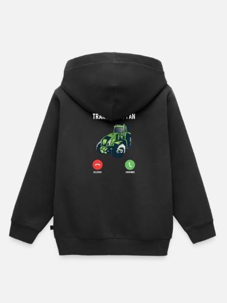 Lustige Sprüche Landwirtschaft Acker Bauer Traktor - Kinder Premium Organic Hoodie - Schwarz