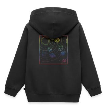 Buntes Universum-Planeten-Galaxie-Universum - Kinder Premium Organic Hoodie - Schwarz - Hinten - AI Model Kid Male (0cm)