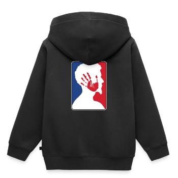 Ohrfeigen Slap Off Contest russischen Sport - Kinder Premium Organic Hoodie - Schwarz - Hinten - AI Model Kid Male (0cm)