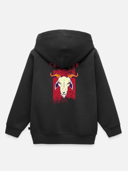 Steinbock-Geburts-Zeichen-Astrologie-Horoskop - Kinder Premium Organic Hoodie - Schwarz