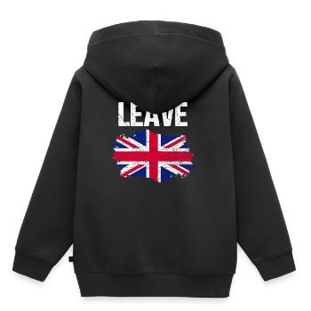 Leave British UK Brexit Europe Politics Exit Gift - Kids Premium Organic Hoodie - black - Back - AI Model Kid Male (0cm)