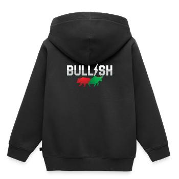 Bullish Bear Bull Investor Stock Market Exchange - Kinder Premium hoodie biologisch - zwart - Achter - AI Model Kid Male (0cm)