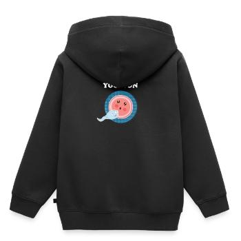 Vous avez gagné la science de l'évolution de l'embryologie humaine - Sweat Premium à capuche enfant bio - noir - Dos - AI Model Kid Male (0cm)