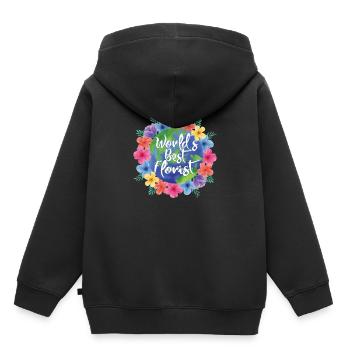 Weltbester Florist Blumenstrauß Floristen - Kinder Premium Organic Hoodie - Schwarz - Hinten - AI Model Kid Male (0cm)