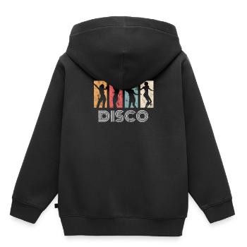 Vintage Disco Tänzerin Tanzen Frauen Retro Musik - Kinder Premium Organic Hoodie - Schwarz - Hinten - AI Model Kid Male (0cm)