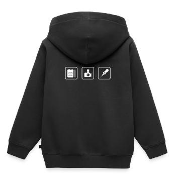 Journalist Schriftsteller Journalist Journalist Reporter - Kinder Premium Organic Hoodie - Schwarz - Hinten - AI Model Kid Male (0cm)
