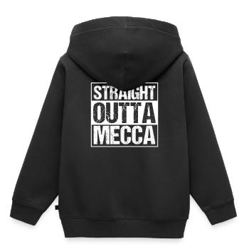 Gerade Outta Mekka Hajj Islam muslimische Moschee Geschenk - Kinder Premium Organic Hoodie - Schwarz - Hinten - AI Model Kid Male (0cm)