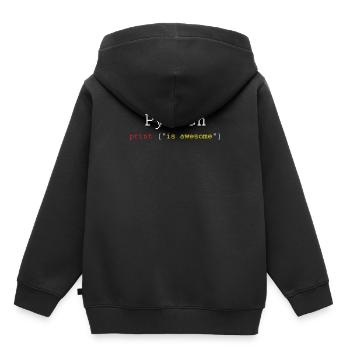 Cadeau de programmeur de codage de codeur de langage HTML Python - Sweat Premium à capuche enfant bio - noir - Dos - AI Model Kid Male (0cm)