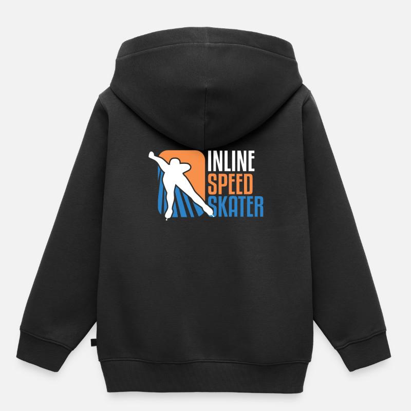 Inline Speed Skater Rollschuhe Rollschuhfahren - Kinder Premium Organic Hoodie - Schwarz