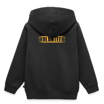 Volunteer Rescue Charity Bénévoles Bénévoles - Sweat Premium à capuche enfant bio - noir - Dos - AI Model Kid Male (0cm)