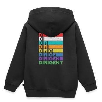 Cadeau de musique classique d'orchestre de chef d'orchestre - Sweat Premium à capuche enfant bio - noir - Dos - AI Model Kid Male (0cm)