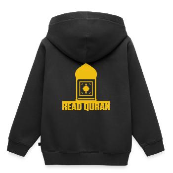 Lire Mosquée coranique Islam Musulman Allah Religion Cadeau - Sweat Premium à capuche enfant bio - noir - Dos - AI Model Kid Male (0cm)