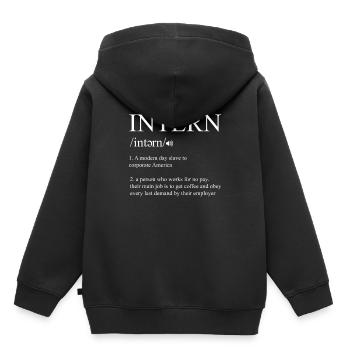 Intern Definition Praktikum Job Assistant Geschenk - Kinder Premium Organic Hoodie - Schwarz - Hinten - AI Model Kid Male (0cm)