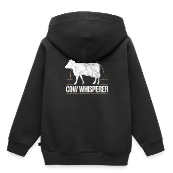 Viehzüchter Kuhzucht Milch Kuhflüsterer - Kinder Premium Organic Hoodie - Schwarz - Hinten - AI Model Kid Male (0cm)