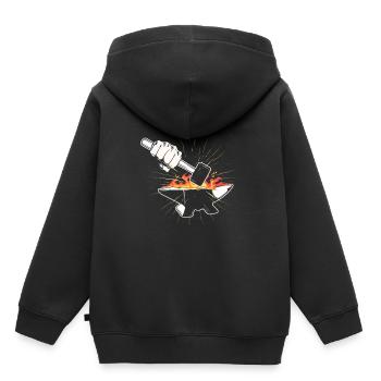 Hammerschmied Amboss Hufschmied Schmiede Schmiede Geschenk - Kinder Premium Organic Hoodie - Schwarz - Hinten - AI Model Kid Male (0cm)