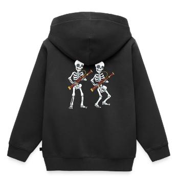 Fagott Tshirt Big Band Skelett Bassoon Fagott - Kinder Premium Organic Hoodie - Schwarz - Hinten - AI Model Kid Male (0cm)