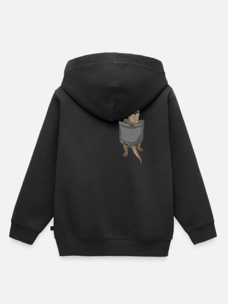 Loutre cadeau femmes laotte de mer Tshirt Hommes Loutre - Sweat Premium à capuche enfant bio - noir