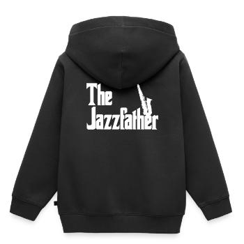 Jazz Motiv The Jazzfather - Kinder Premium Organic Hoodie - Schwarz - Hinten - AI Model Kid Male (0cm)
