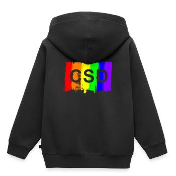 csd brush - Kids Premium Organic Hoodie - black - Back - AI Model Kid Male (0cm)
