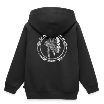 Indian Kopfschmuck Pfeil Ureinwohner Geschenk Herz - Kinder Premium Organic Hoodie - Schwarz - Hinten - AI Model Kid Male (0cm)